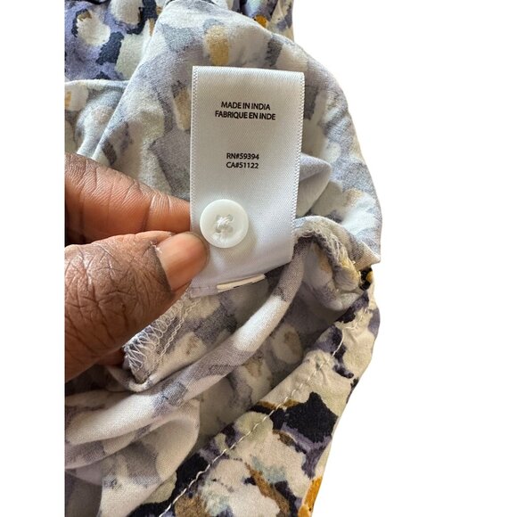 Beachlunchlounge Collection Womens Button-Down Blouse S/P Multicolor Abstract Pr - Picture 6 of 10